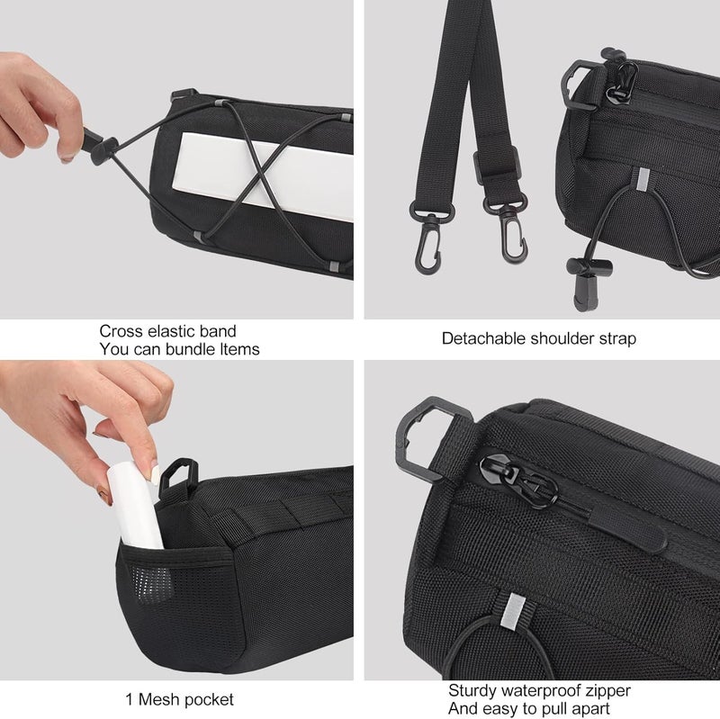 ‎KOSIBATE Bike Handlebar Bag,Bicycle Handlebar bag,Bike Frame Bag with Shoulder Strap,Bicycle Front Bag Fram Storage Roll Bag Mountain Road Bikes Bicycle Accessories, Bike Pouch for Bicycle ( - Image 4